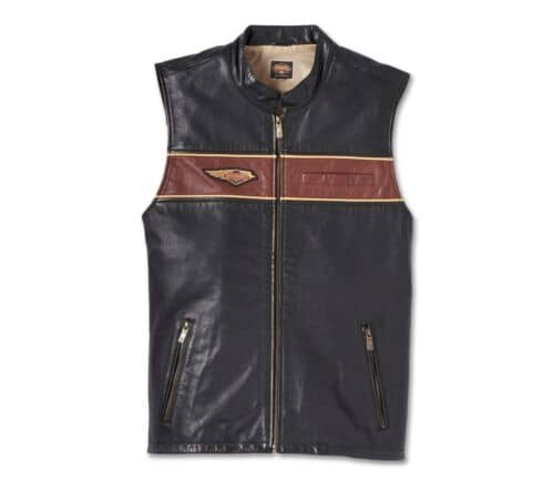 The Harley-Davidson Mens 120TH Anniversary Leather Vest