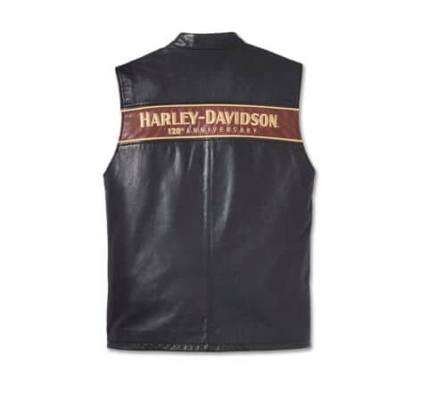 The Harley-Davidson Mens 120TH Anniversary Leather Vest